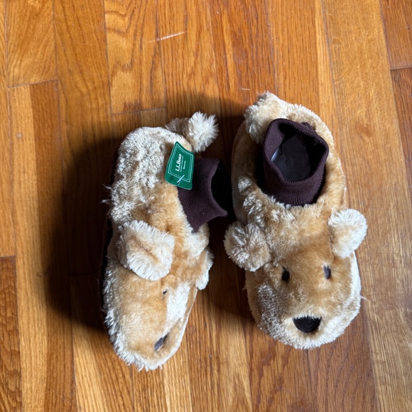 NWT!!! L. L. Bean slippers, Animal Paws Toddlers's Yellow Dog, 11-12 - Picture 6 of 12